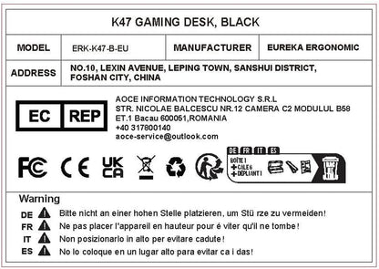 Gaming Desk 47 Inch, K Shaped Home Office PC Computer Desk Table for Gamer with Cable Management, Game Controller Stand, Cup Holder, Headphone Hook, Free Mouse Pad, Carbon Fiber Black